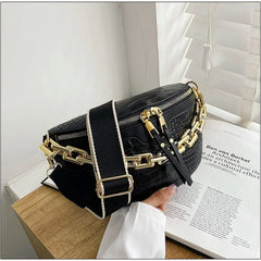 Vintage Stone Pattern PU Leather Waist Bags For Women