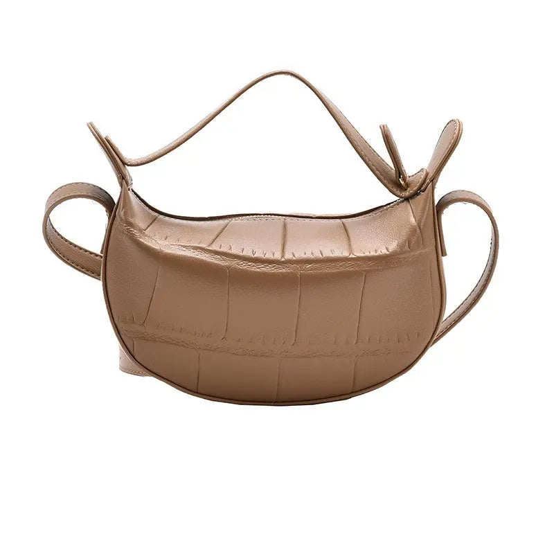 Vintage Stone Pattern PU Leather Crossbody Bag for Women