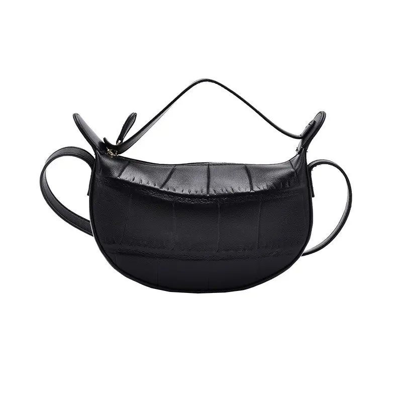 Vintage Stone Pattern PU Leather Crossbody Bag for Women