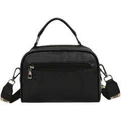 Vintage Stripe Small Square Bag Female PU Leather Shoulder Crossbody Bags