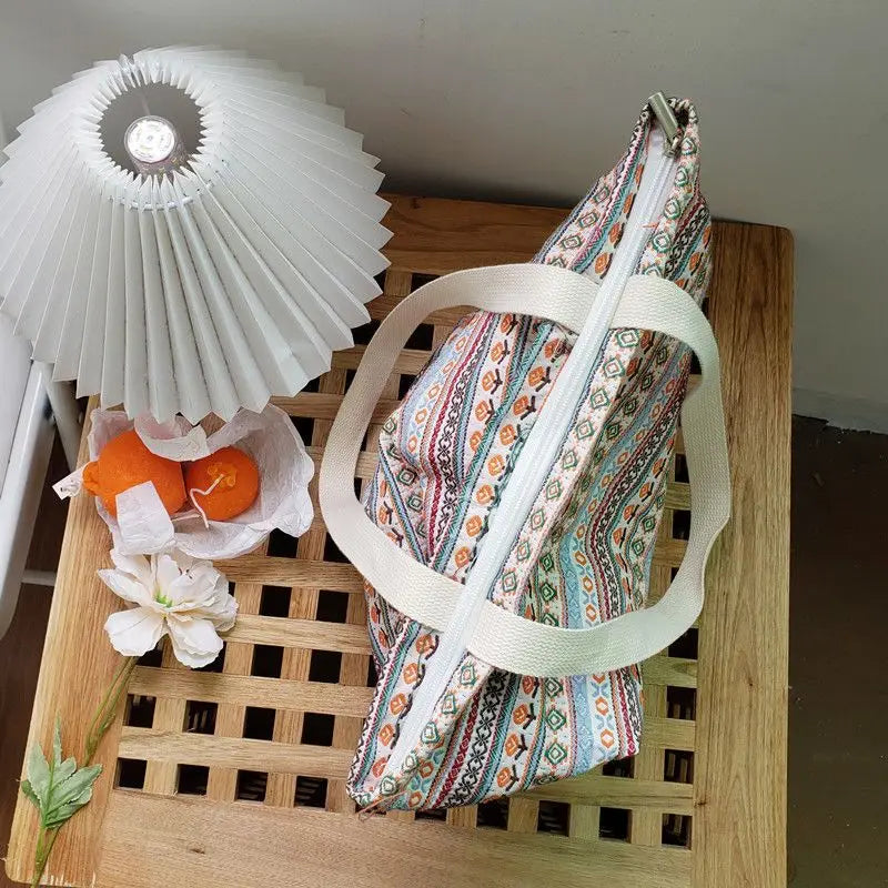 Vintage Striped Shoulder Bags Women Bohemian Style Underarm All-match