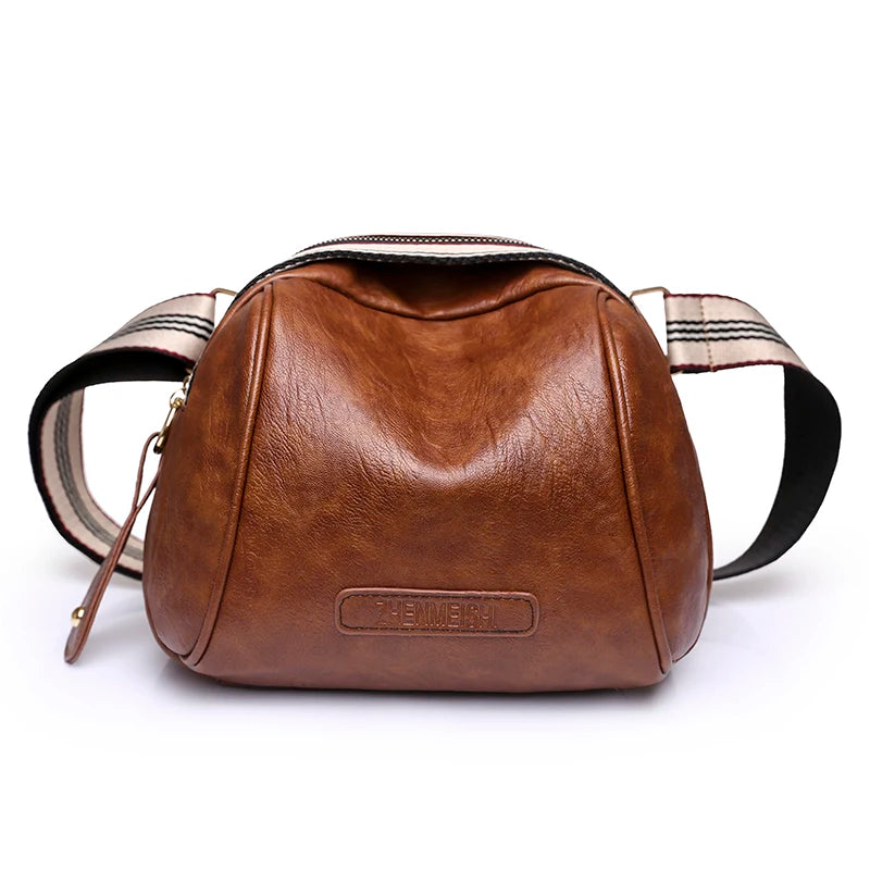 Vintage Style Women Handbag Soft Leather Crossbody Bag