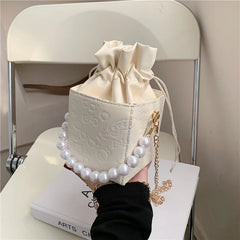 Vintage Summer Crossbody Bucket Bag Print Pattern Woman Bag Female Shoulder