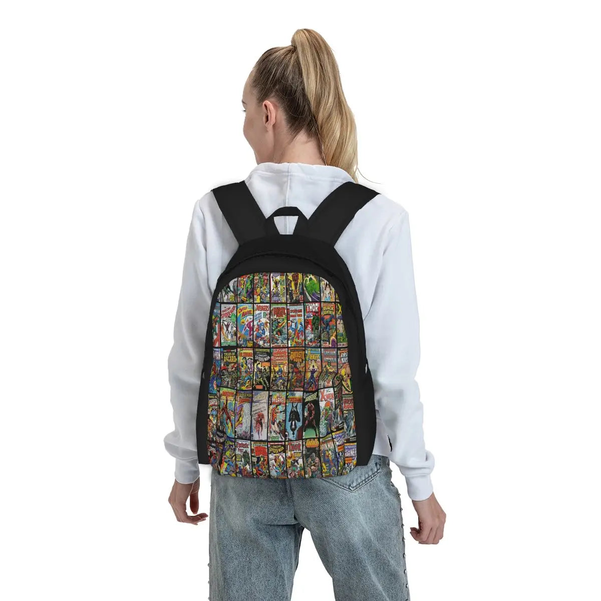 Vintage Superhero Comic Book Backpacks Men's Backpacks Bags For Women