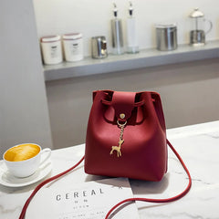 Vintage Tassel Crossbody Bucket Bag Female Shoulder Handbag