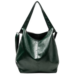Vintage Tote Leather Shoulder Bag Women Large Capacity Top Handle Crossbody Bag