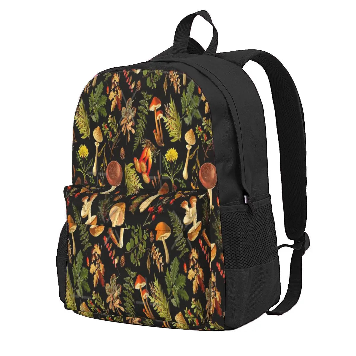 Vintage Toxic Mushrooms Forest Backpacks Men Women School Bags