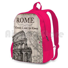 Vintage Travel Poster Outdoor Hiking Backpack Europe