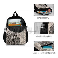 Vintage Travel Poster Outdoor Hiking Backpack Europe