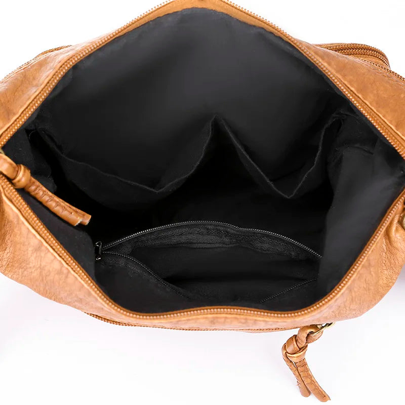 Vintage Crossbody Bag for Women Multi-pocket Shoulder Bags Large Capacity