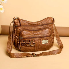 Vintage Crossbody Bag for Women Multi-pocket Shoulder Bags Large Capacity