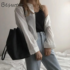 Vintage Women's Shoulder Bag Large Capacity Messenger Bucket Tote