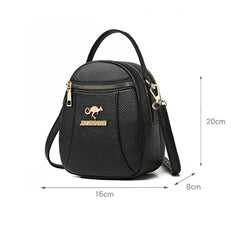 Vintage Leather Shoulder Bag Women's Crossbody Messenger Handbag Purse