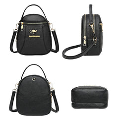 Vintage Leather Shoulder Bag Women's Crossbody Messenger Handbag Purse