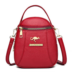 Vintage Leather Shoulder Bag Women's Crossbody Messenger Handbag Purse