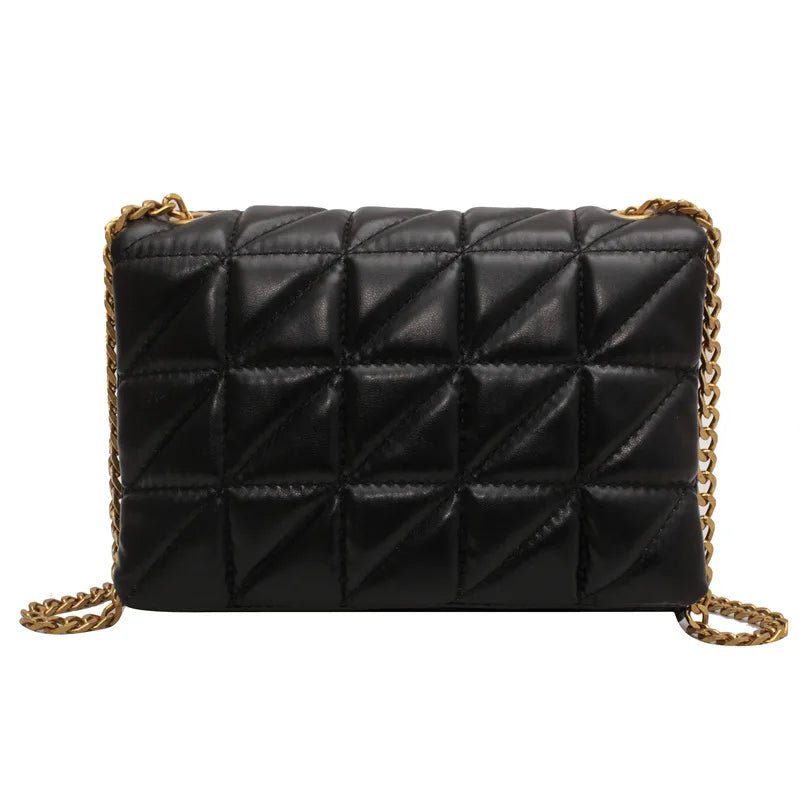 Vintage Chain Shoulder Bags Women PU Leather Clutches Handbags Purse Totes