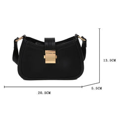 Vintage Ladies Shoulder Bag PU Leather Handbag Chain Purse