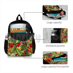 Vintage Tropical Bird Jungle Garden Outdoor Hiking Backpack