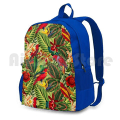 Vintage Tropical Bird Jungle Garden Outdoor Hiking Backpack