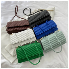 Vintage Underarm Shoulder Bag for Women Solid Armpit Handbags Purse Female Bag