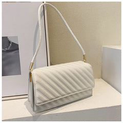 Vintage Underarm Shoulder Bag for Women Solid Armpit Handbags Purse Female Bag