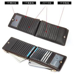 Vintage Leather Clutch Bag Men's Wallet