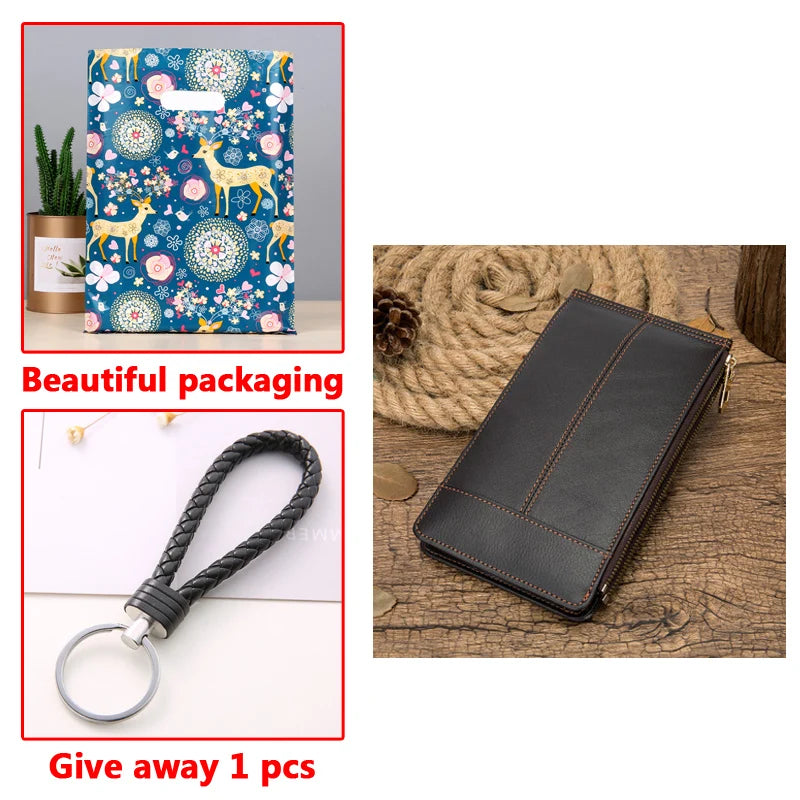 Vintage Leather Clutch Bag Men's Wallet