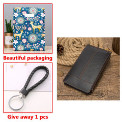 Vintage Leather Clutch Bag Men's Wallet