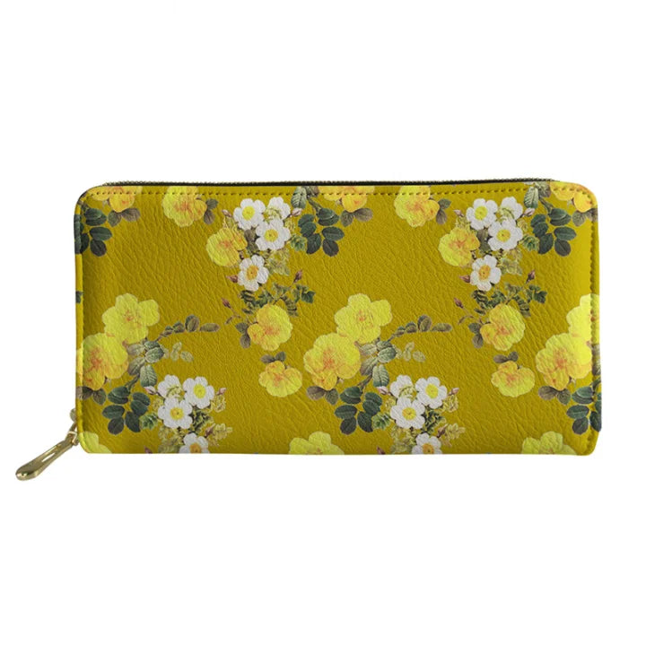 Vintage Wallet Paprika Floral PU Leather Coin Purse Women