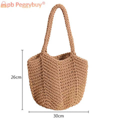 Vintage Weaving Hand Bag Style Knitting Handbags for Seaside Vacation