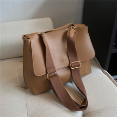 Vintage Wide Strap Satchel Shoulder Crossbody Bags For Women