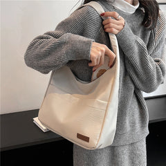 Vintage Wide Strap Soft Shoulder Bags For Women Large Capacity Bucket Female Hob