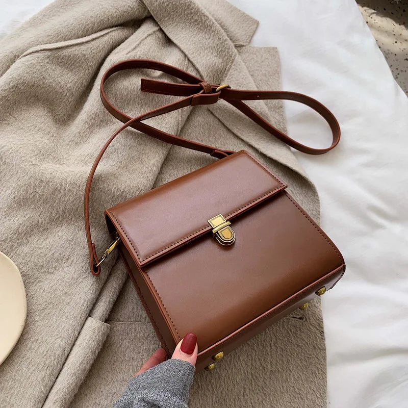 Vintage Wild Crossbody Bags Strap Zipper Women's Handbags PU Female Totes