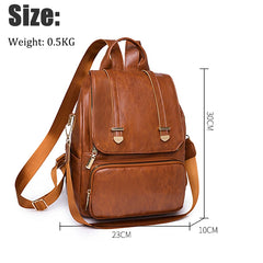 Vintage Women Backpacks High Leather Bag School Bags Ladies Bagpack