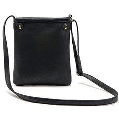 Vintage Women Bag Double Zipper Crossbody Messenger Bags PU Leather Shoulder Bag