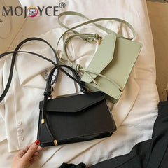 Vintage Women Bag PU Leather Shoulder Crossbody Solid Flap Purse Mini