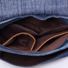 Vintage Denim Shoulder Bag Patchwork Crossbody Messenger Bag
