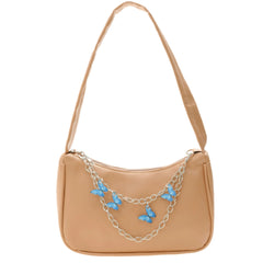 Vintage Butterfly Shoulder Bag with Chain