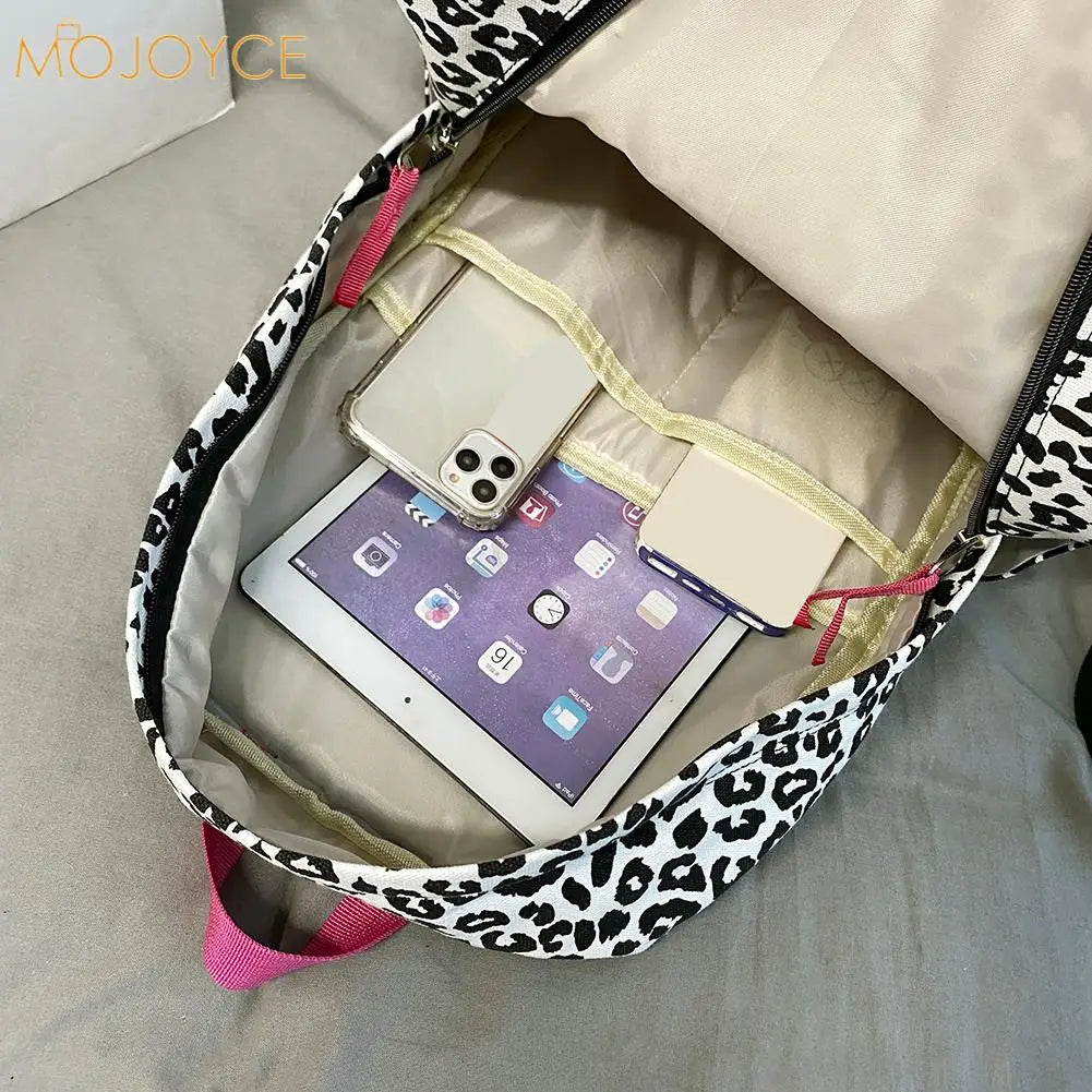Vintage Canvas Printing Rucksack Handbag Casual Women Large Knapsack