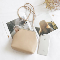 Vintage Women Clip Bags Small PU Leather Female Crossbody Shoulder Bag