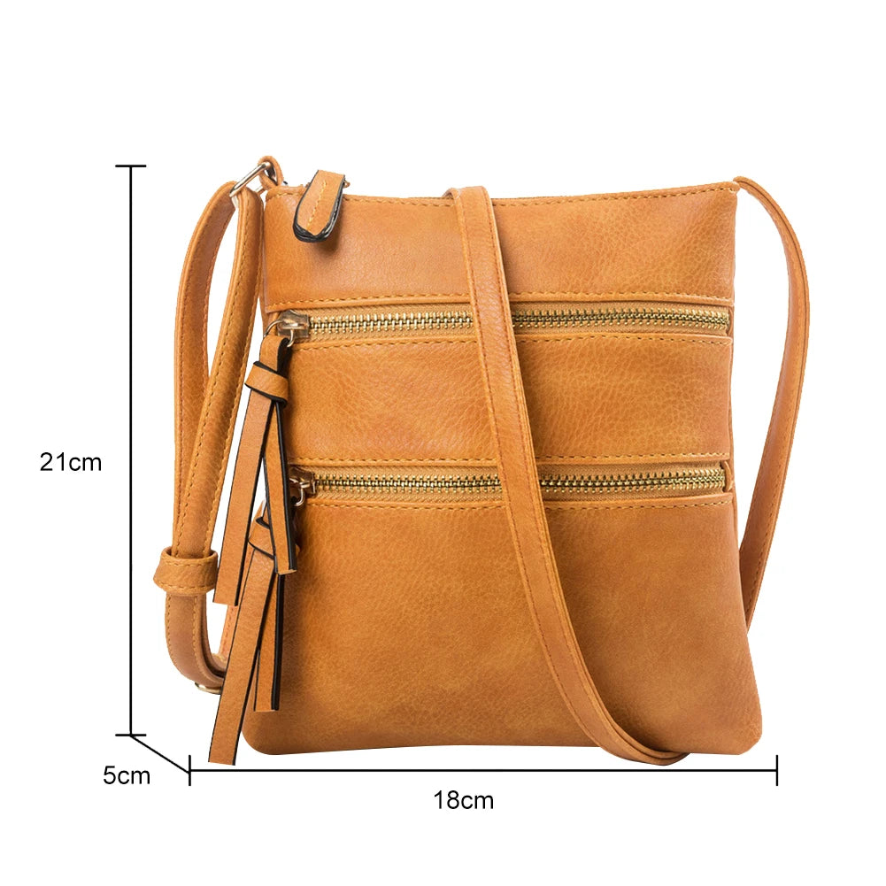 Vintage Women Crossbody Bags Shoulder Handbags Satchels Bags Soft Leather
