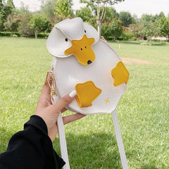 Vintage Duck Shape PU Leather Shoulder Crossbody Messenger Bag