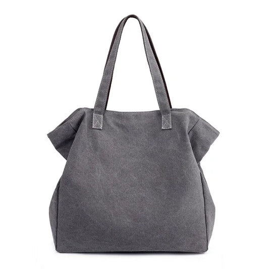 Vintage Canvas Tote Large Capacity Shoulder Bag for Women