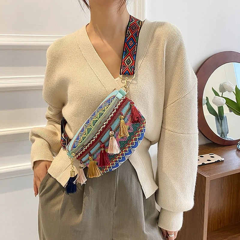 Vintage Hmong Ethnic Shoulder Bag Embroidery Boho