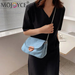 Vintage Denim Chain Shoulder Crossbody Bag Casual Street Travel Handbags