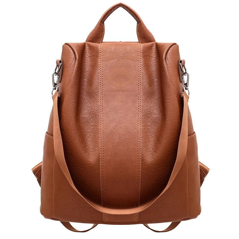 Vintage Women Mini Backpack Female PU Leather Back Pack Large Capacity