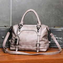 Vintage Women PU Leather Crossbody Bag Top-handle Handbags