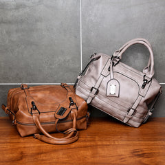 Vintage Women PU Leather Crossbody Bag Top-handle Handbags