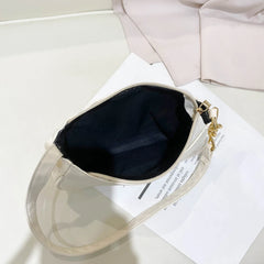 Vintage Women Pleated Thick Chain Shoulder Underarm Bag Casual All-match
