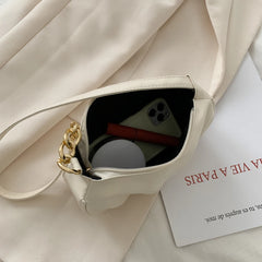 Vintage Women Pleated Chain Shoulder Bag Small Handbag Purse